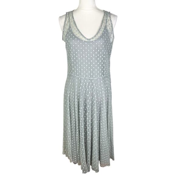 Johnny Was Dresses & Skirts - Johnny Was 4 Love and Liberty Mesh Polka Dot Midi Dress Whimsy Boho Size Large